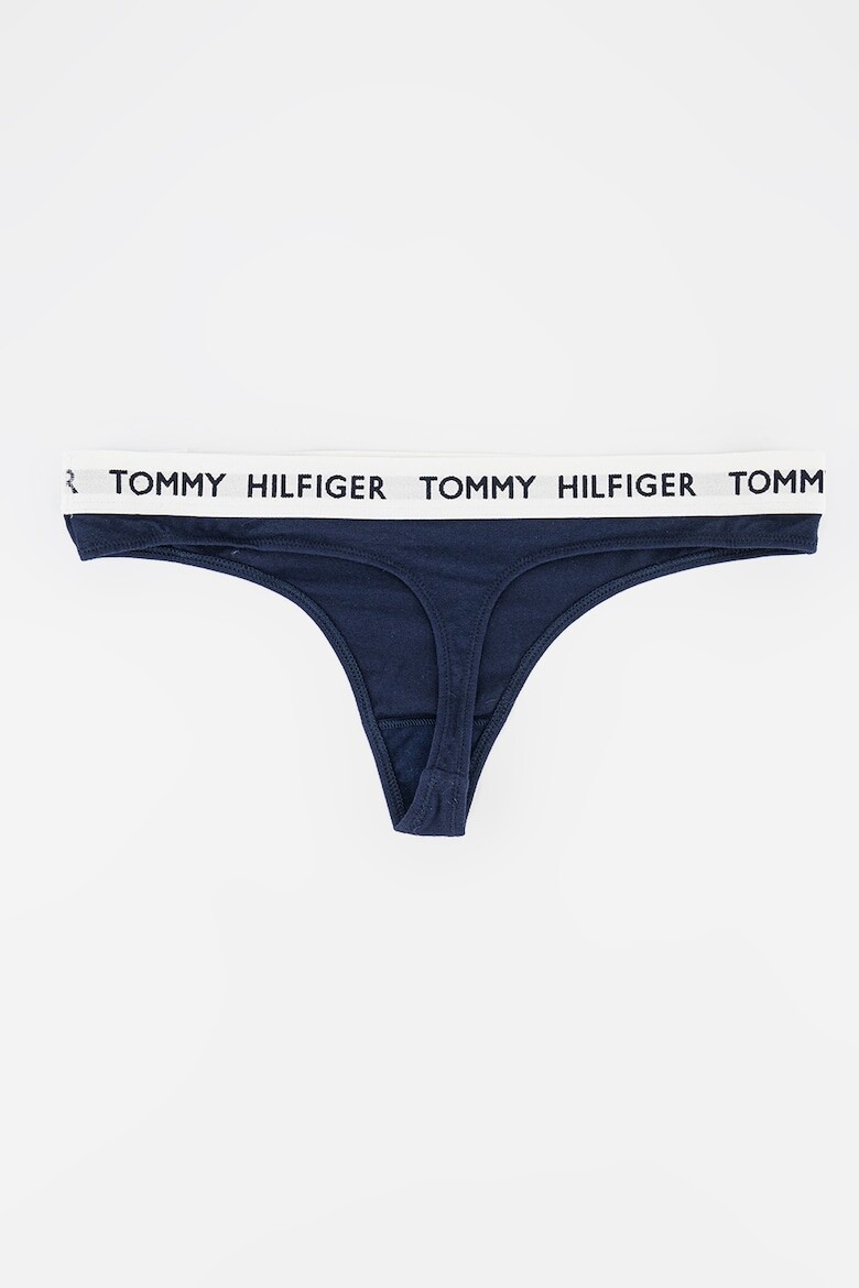 Женские трусы-стринги Tommy Hilfiger с логотипом, синий цвет — фото 4