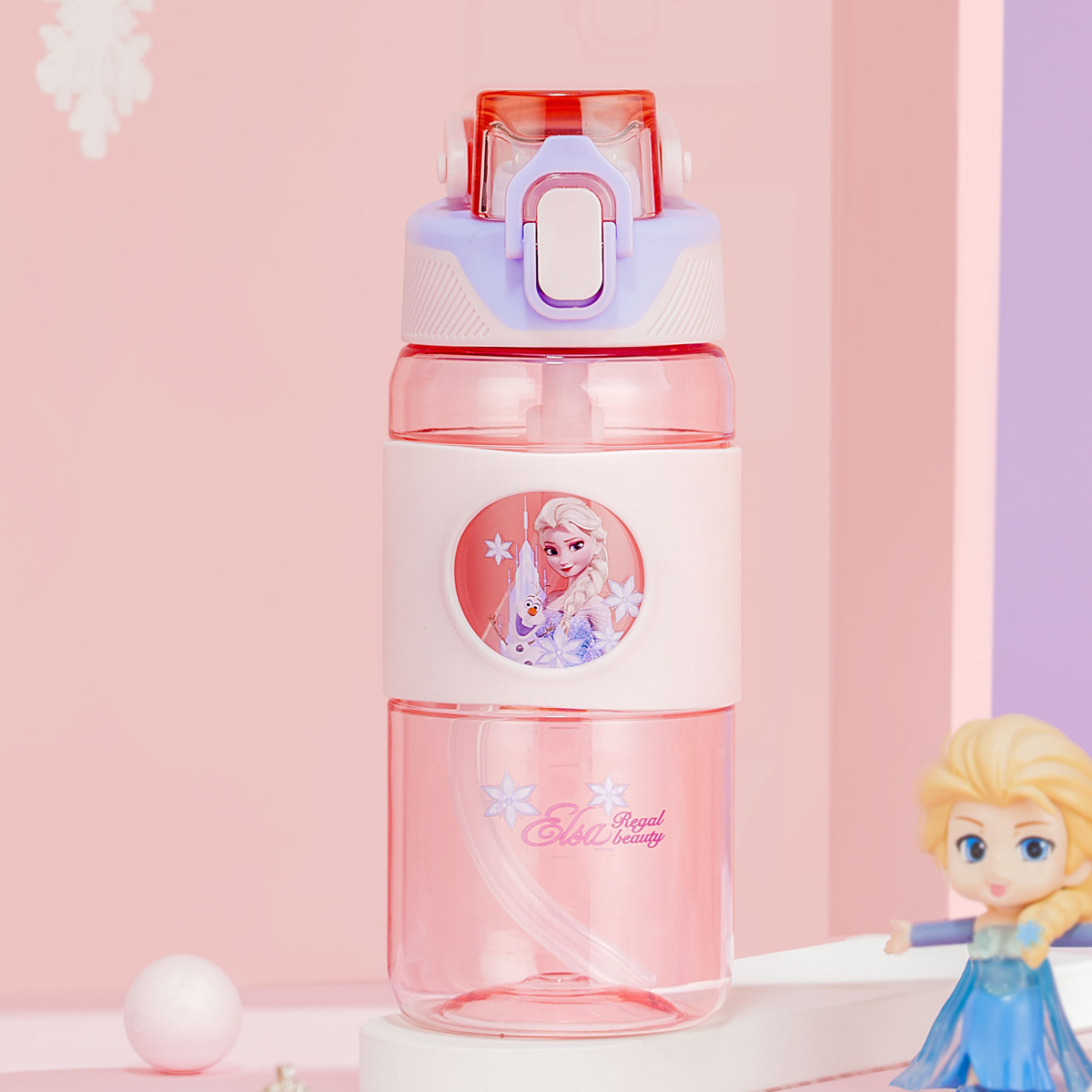 Пластиковый стаканчик для воды Tritan объемом 450 мл Disney, розовый — фото 3