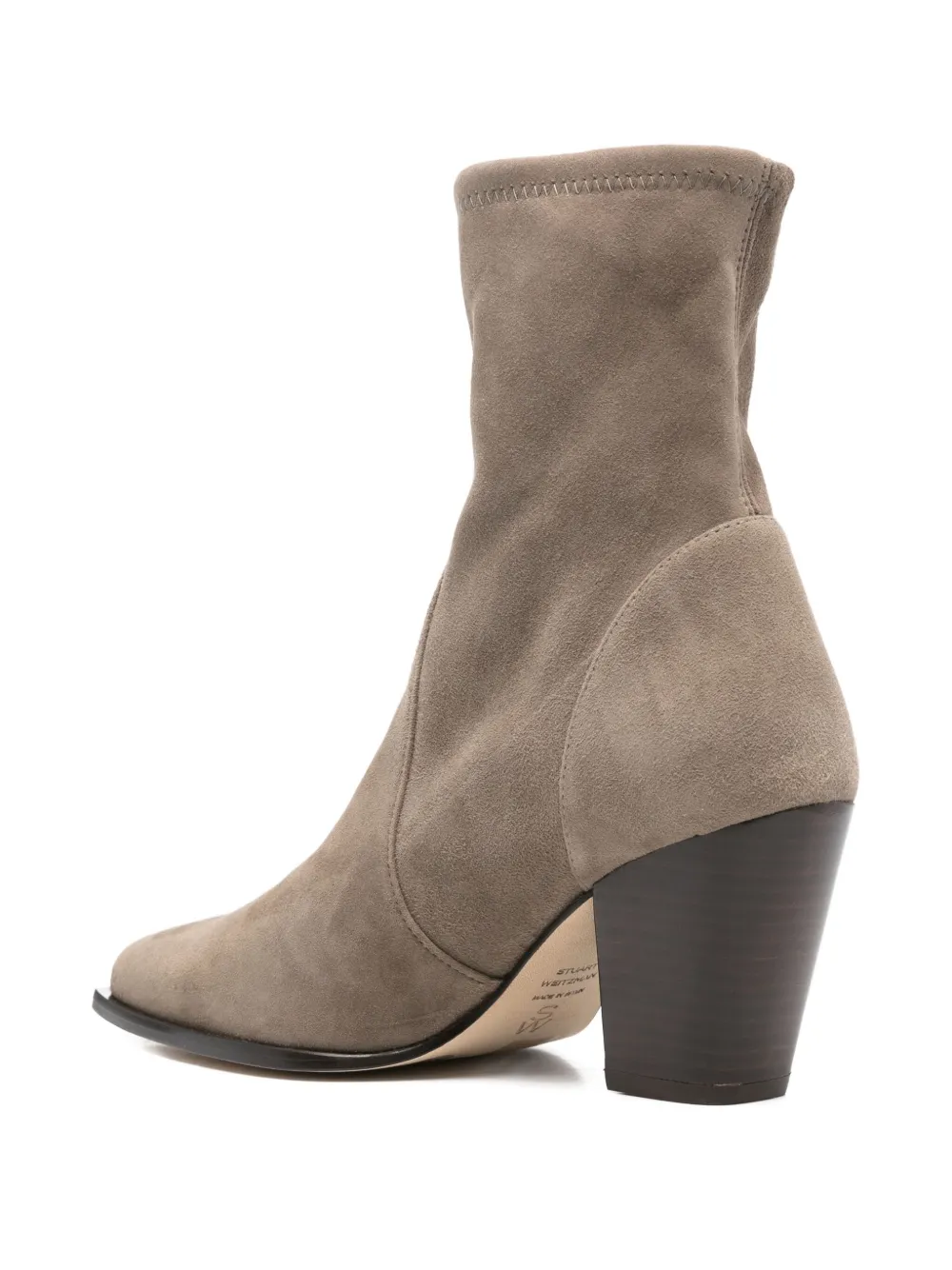 Ботильоны-носки Jolene с заостренным носком и каблуком 80 мм Stuart Weitzman, нейтральный — фото 3