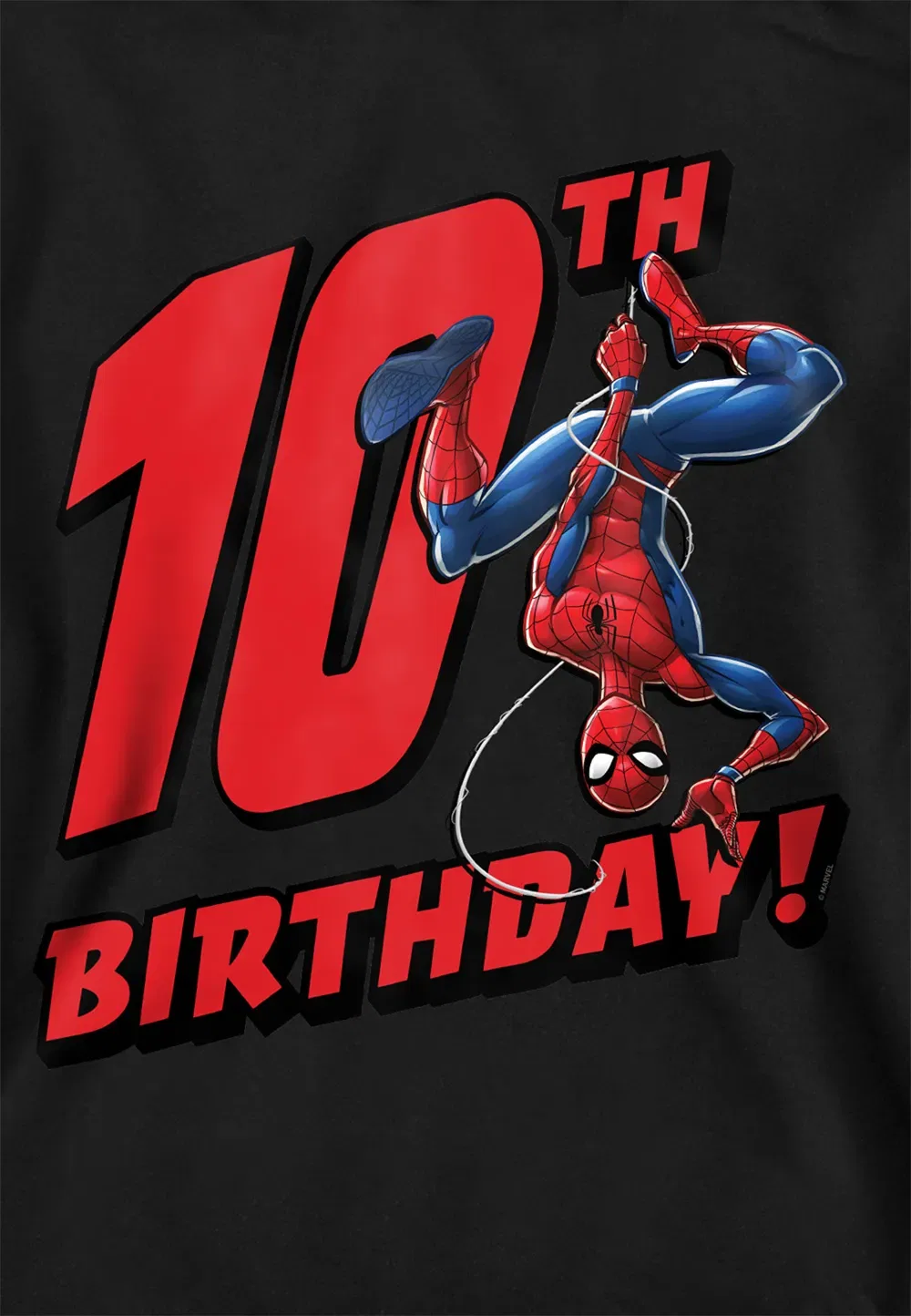 Детская худи Marvel Spiderman Birthday, черная, черный — фото 2