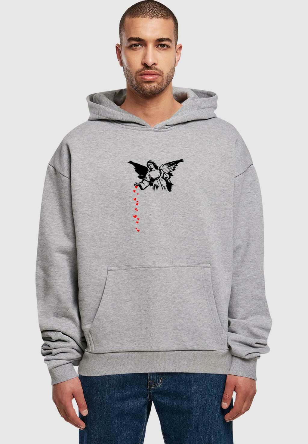 

Толстовка BANKSY - HEARTS ULTRA HEAVY - Hoodie Merchcode, серый