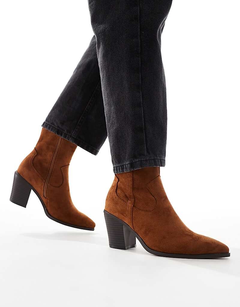 

ASOS DESIGN – Rational – Коричневые ковбойские сапоги на каблуке