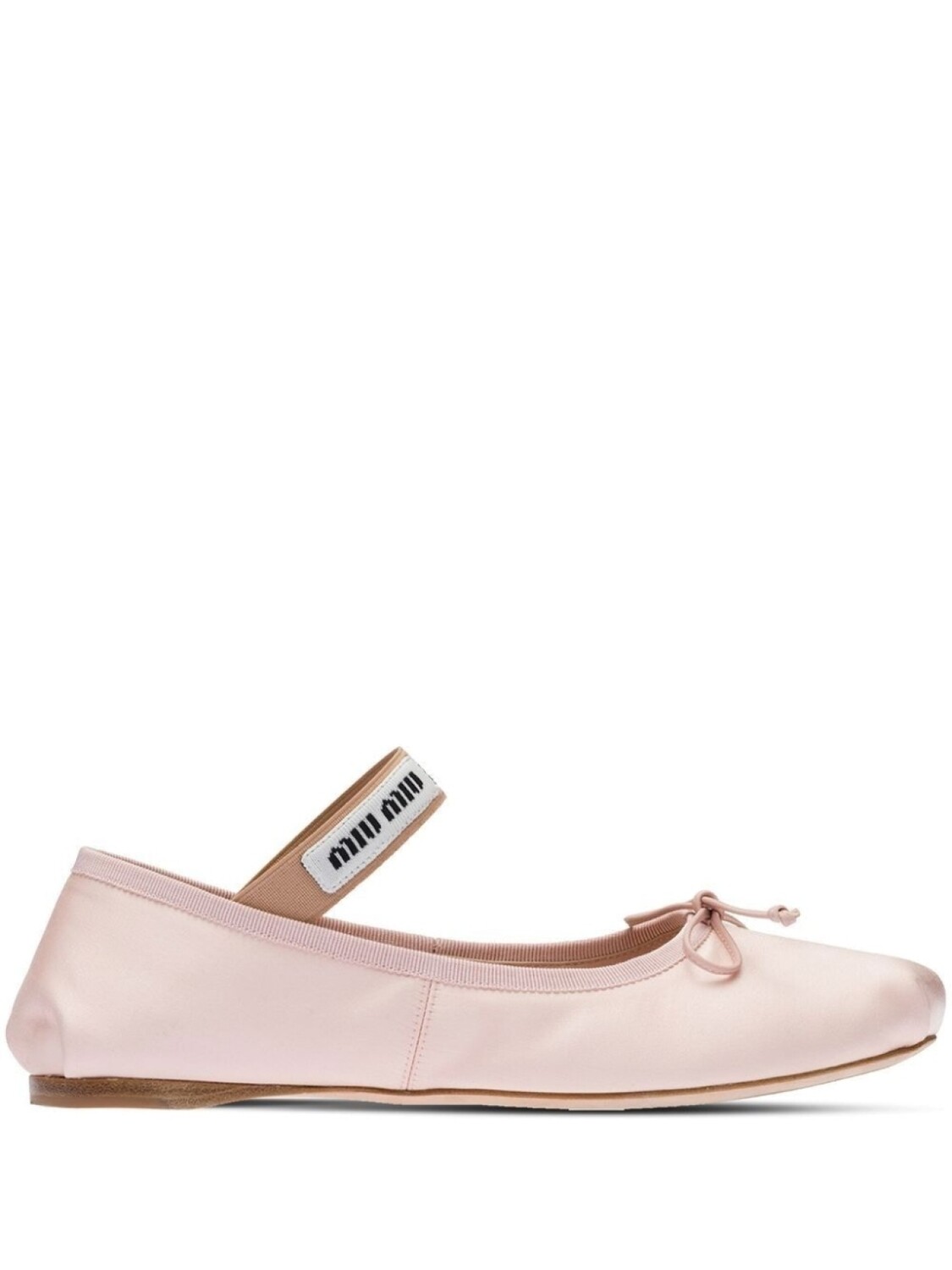 

Miu Miu балетки с логотипом, розовый