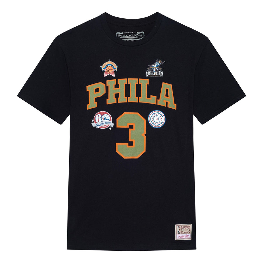 

Футболка Mitchell & Ness x NBA Philadelphia 76ers Script T-shirt 'Allen Iverson 3', черный