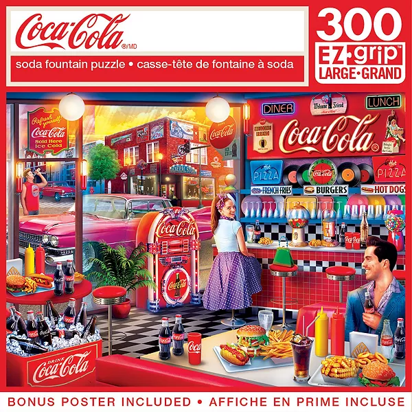 

Шедевры Coca-Cola - Газированный автомат, пазл Ez Grip из 300 деталей Masterpieces Puzzles, multicolor