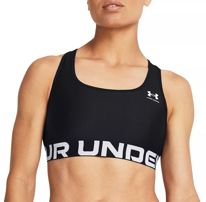 

Женский спортивный бюстгальтер с логотипом Under Armour HeatGear Mid, черный