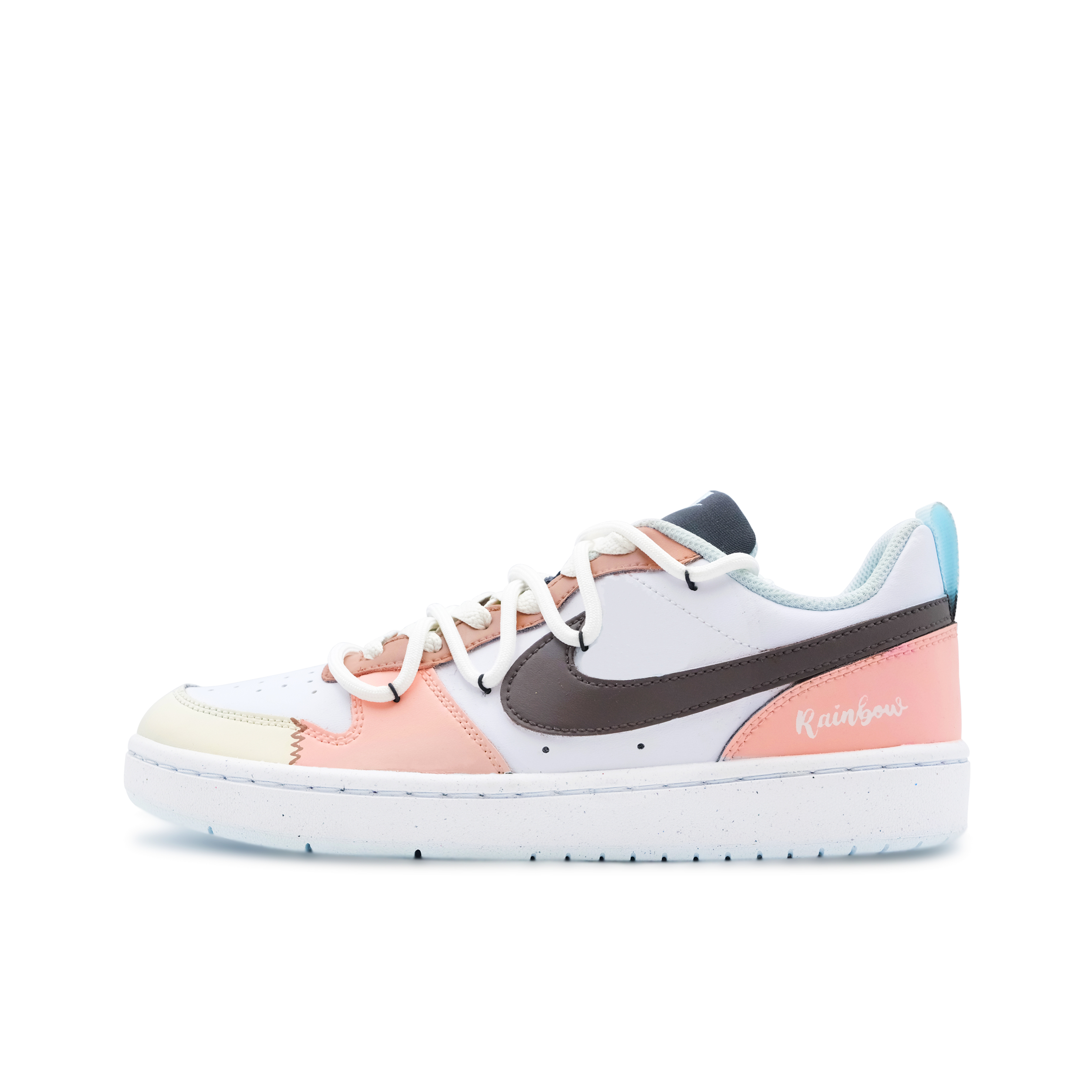 

Nike Кроссовки Court Borough Peach Story с противоскользящим покрытием, износостойкие, низкие, для детей и подростков