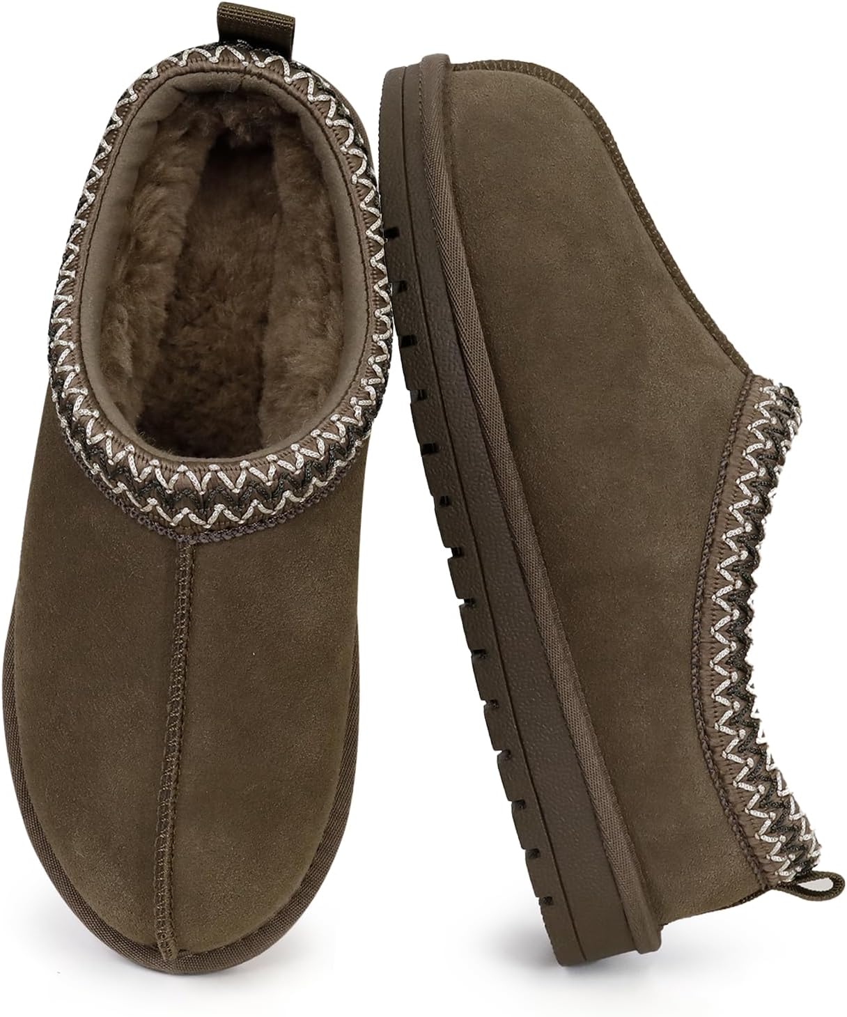 

Тапочки EVELLYHOOTD для женщин и мужчин, мини-сапожки из замши с плетеной отделкой, с пушистой меховой подкладкой, короткие ботинки на осень и зиму, теплые и удобные повседневные обувь, Flat Hickory