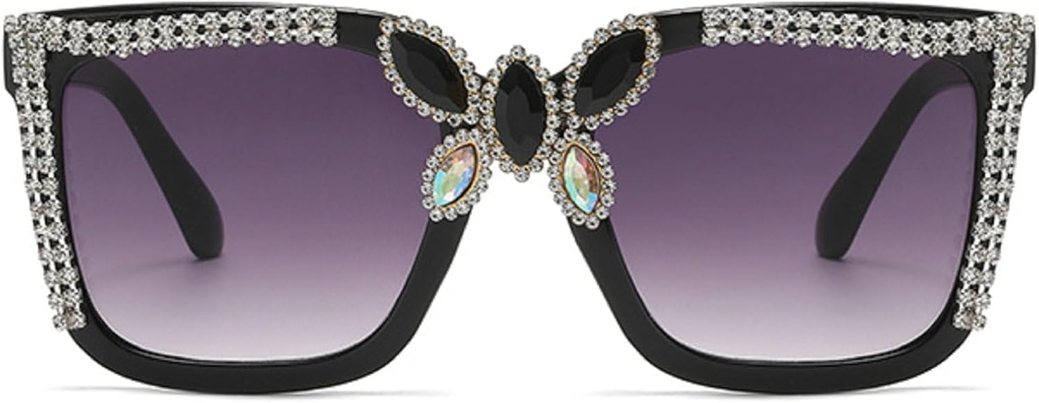 

Большие квадратные солнцезащитные очки в персонализированной оправе, украшенные стразами, для вечеринок, модные солнцезащитные очки для женщин с бриллиантами mincl, C1