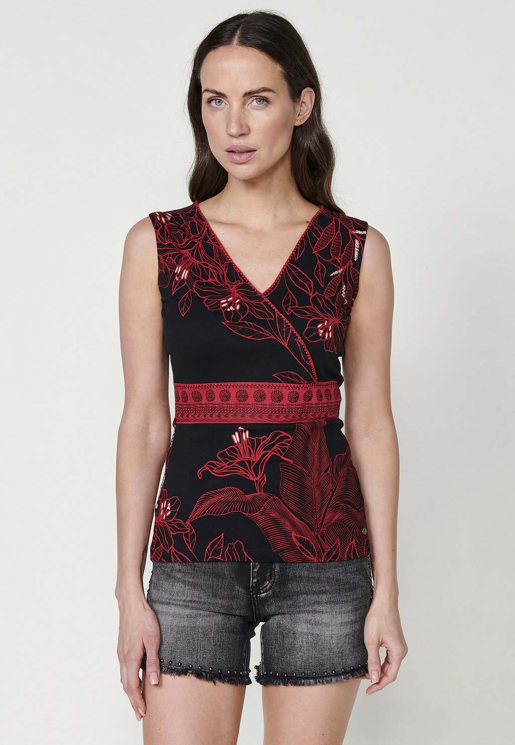 

Топ CROSSOVER NECKLINE Koroshi, черный