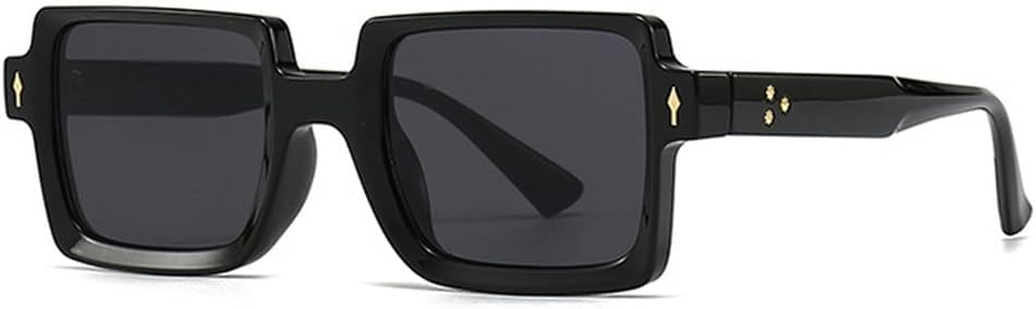 

Мужские солнцезащитные очки Retro Rivets с градиентным переходом цвета и защитой от УФ-излучения UV400; женские солнцезащитные очки цвета шампанского TKKTLLT, Black Gray