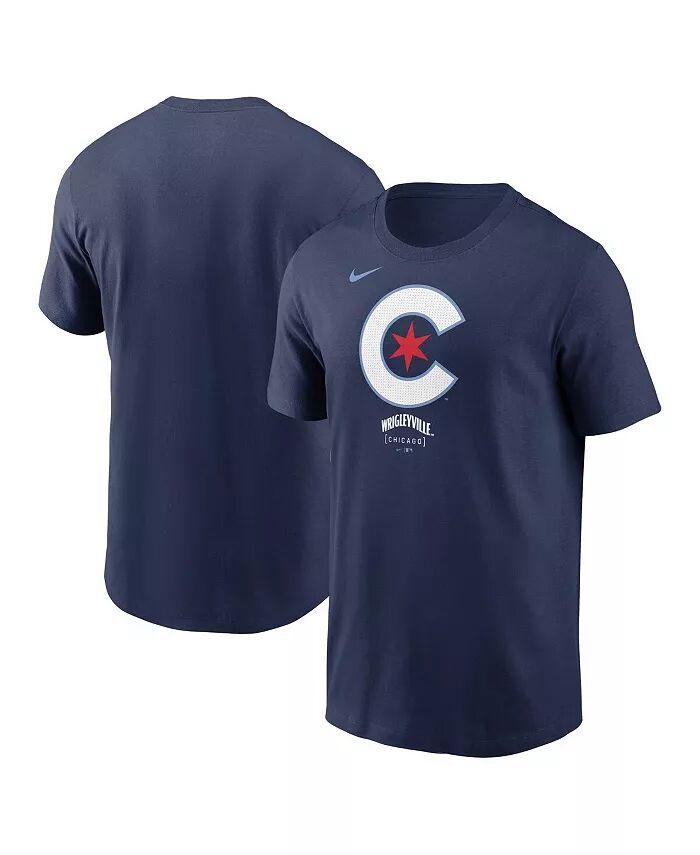

Футболка мужская темно-синяя Chicago Cubs City Connect с большим логотипом Nike