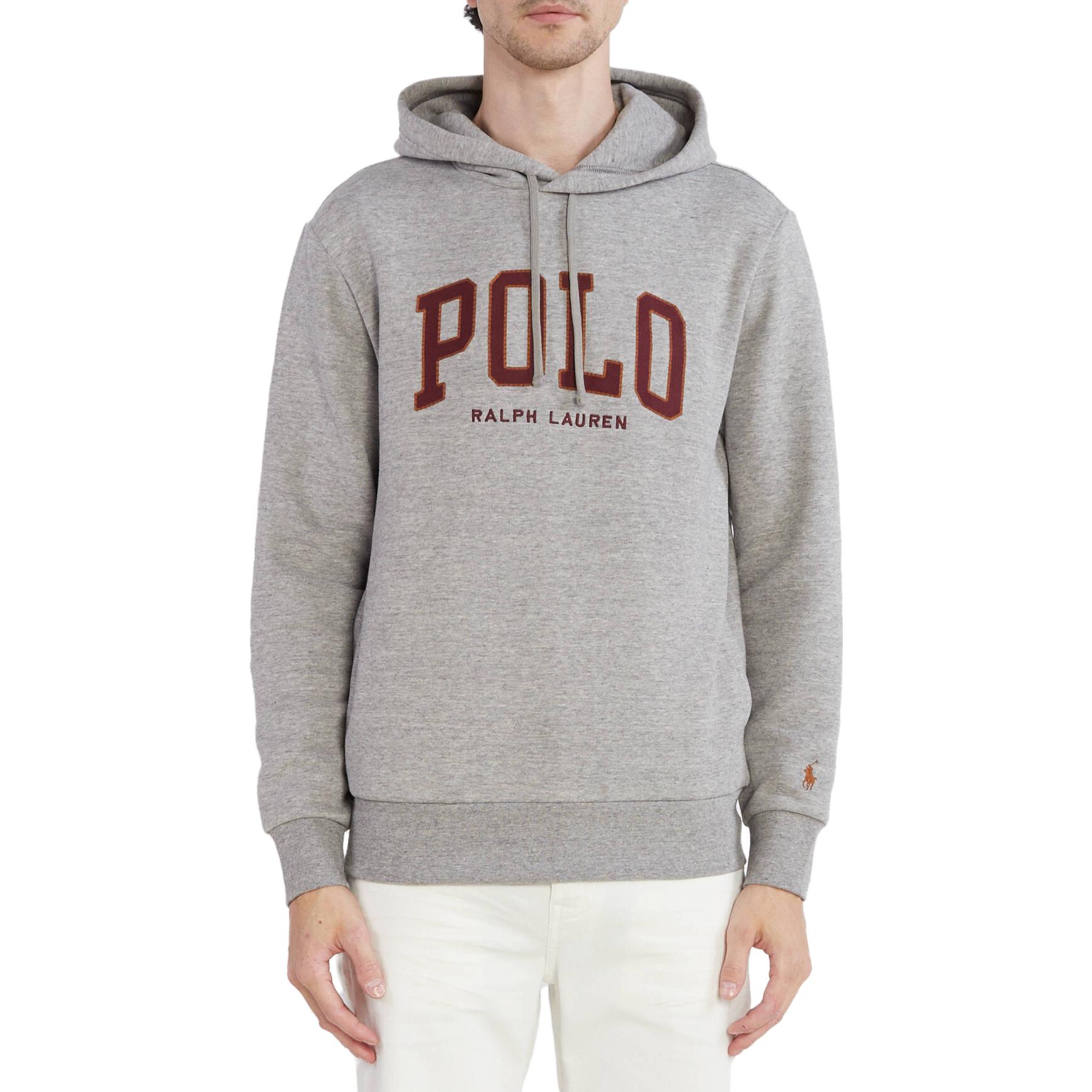 Толстовка с принтом логотипа Polo Pony Polo Ralph Lauren, серая — фото 3