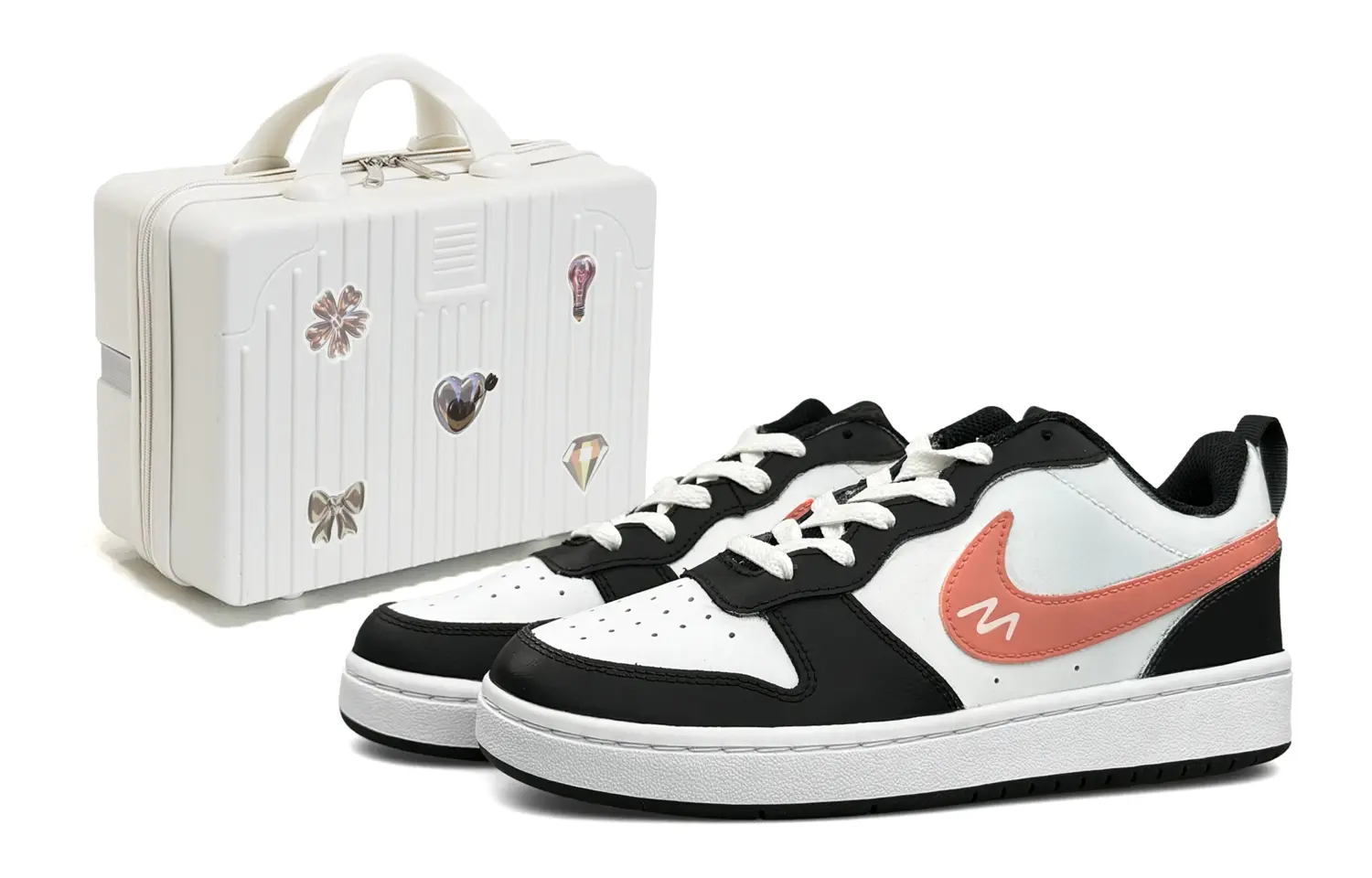 

Кроссовки Nike Court Borough Skateboarding Shoes Women's Low-top Red, черный
