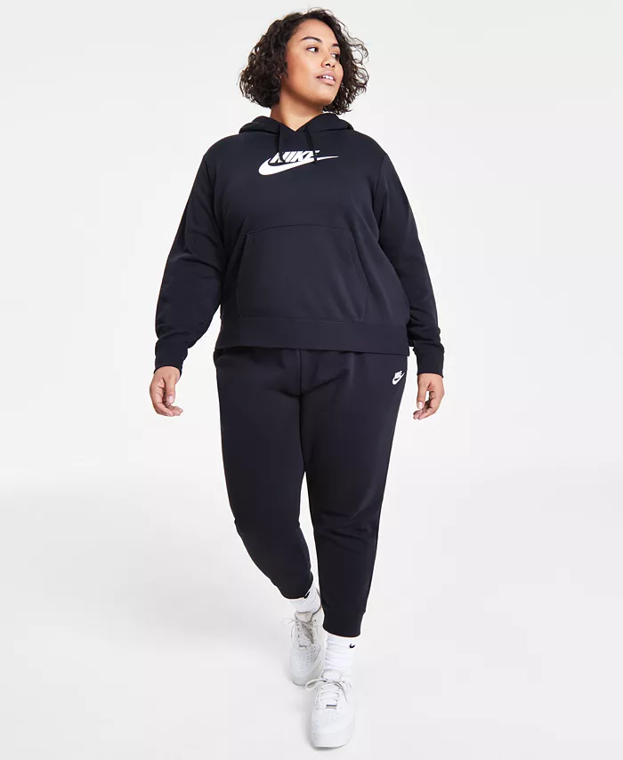 

Толстовка Sportswear Club с капюшоном, спортивные брюки и низкие кеды Court Vision, женские и больших размеров Nike, белый