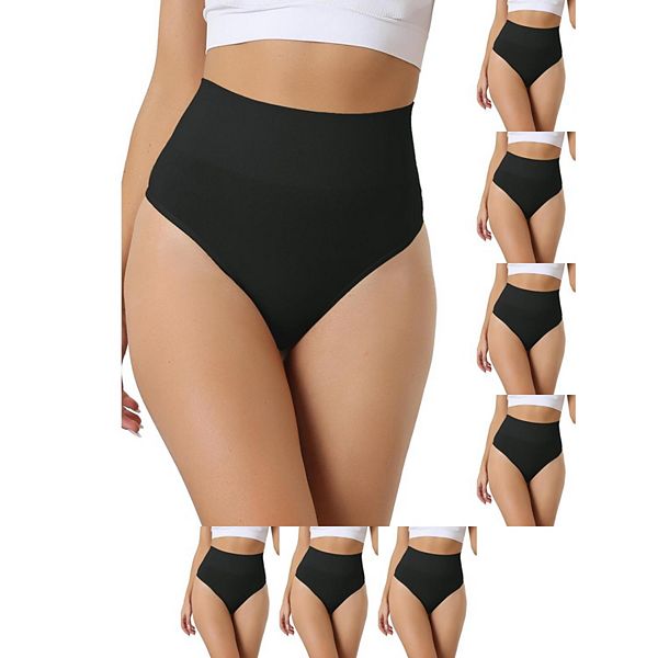 

8 пар женских высоких трусиков-стрингов невидимые эластичные удобное белье Inspire Chic, Black