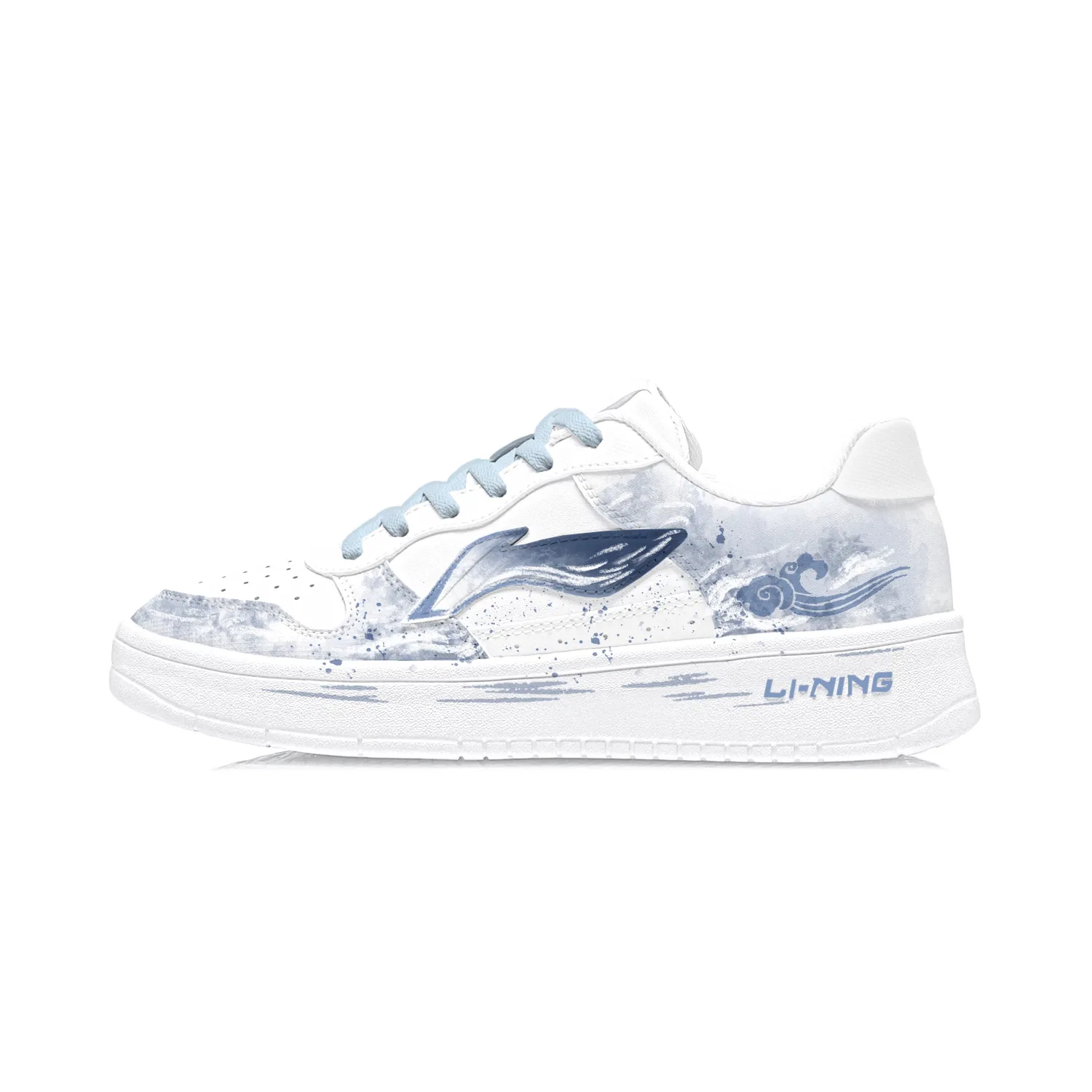 Кроссовки скейтбордические Li-Ning Floating Boat White Blue — фото 3