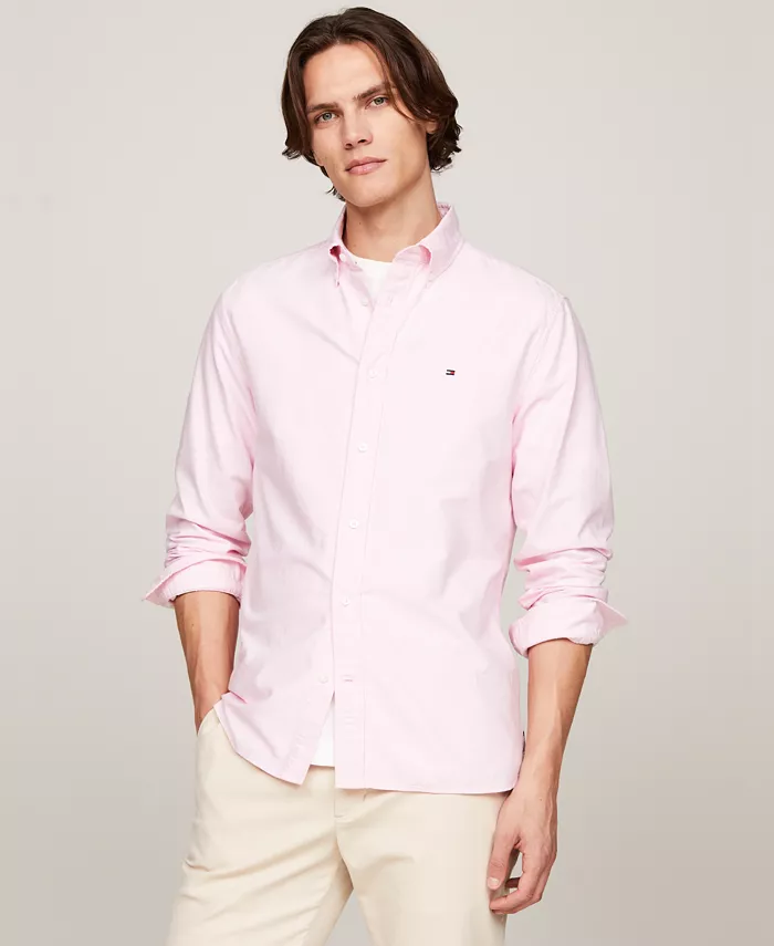 

Мужская классическая рубашка Oxford Heritage Tommy Hilfiger, розовый