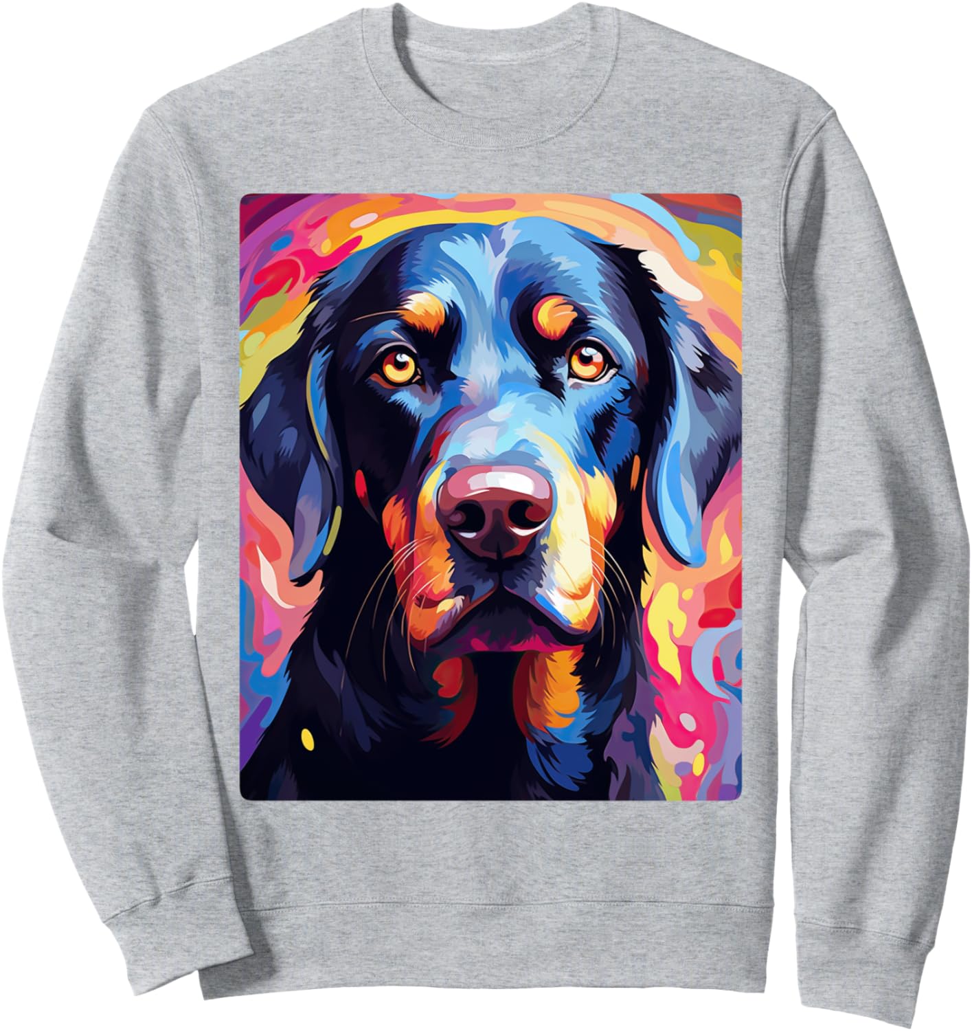 

Фотография собаки, выполненная маслом, милая толстовка с изображением щенка Oil Print Animals, серый