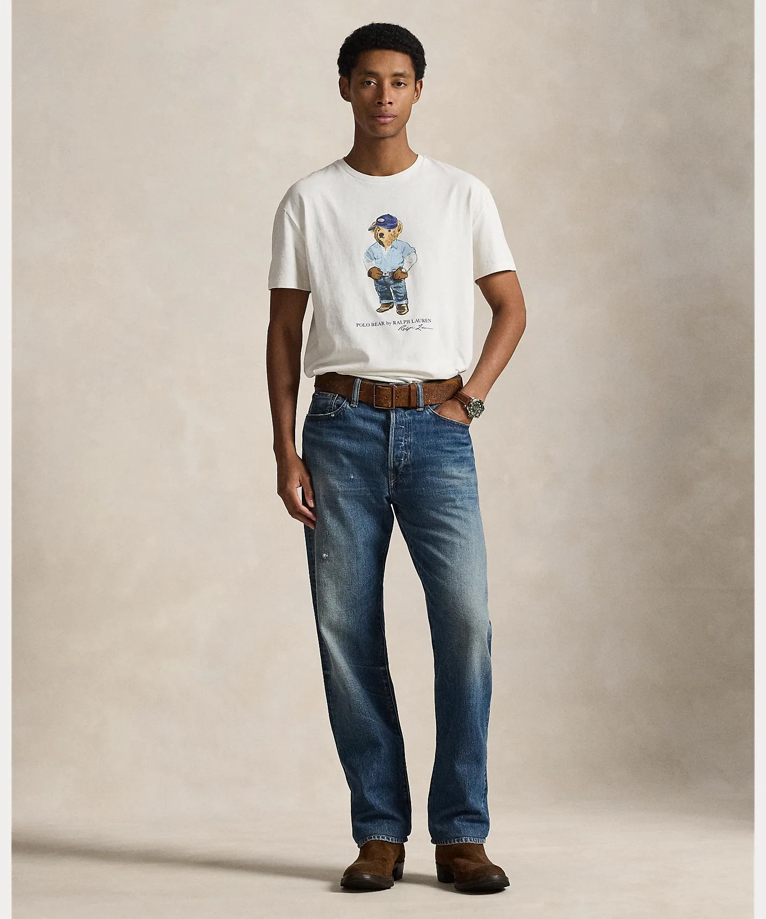 Мужская футболка Polo Ralph Lauren Classic Fit Polo Bear Jersey — фото 3