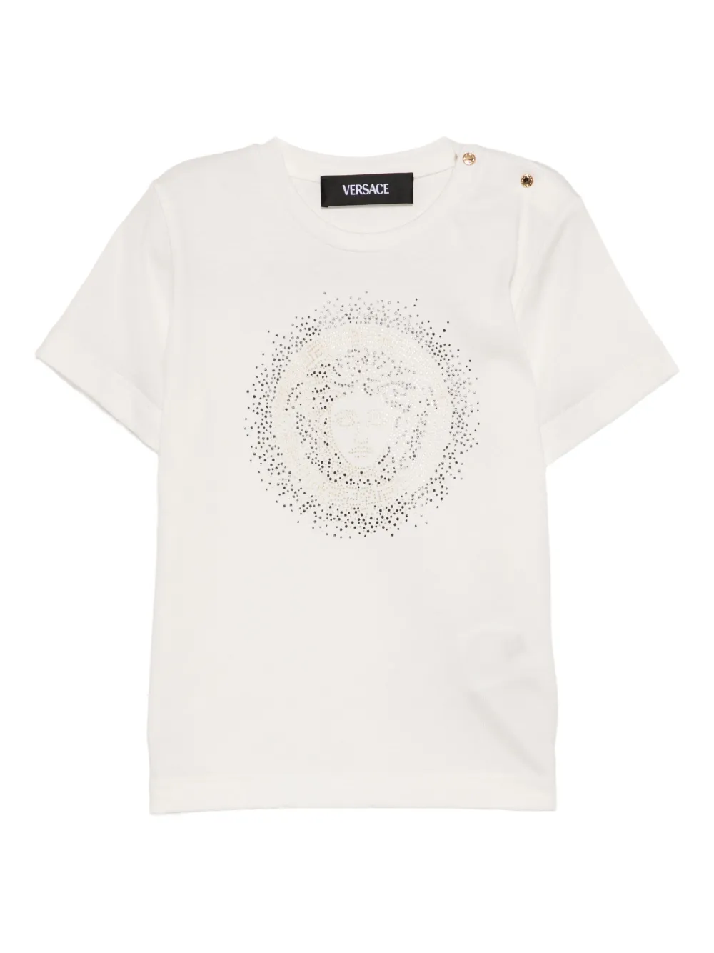 

Футболка с декором Medusa Versace Kids, белый