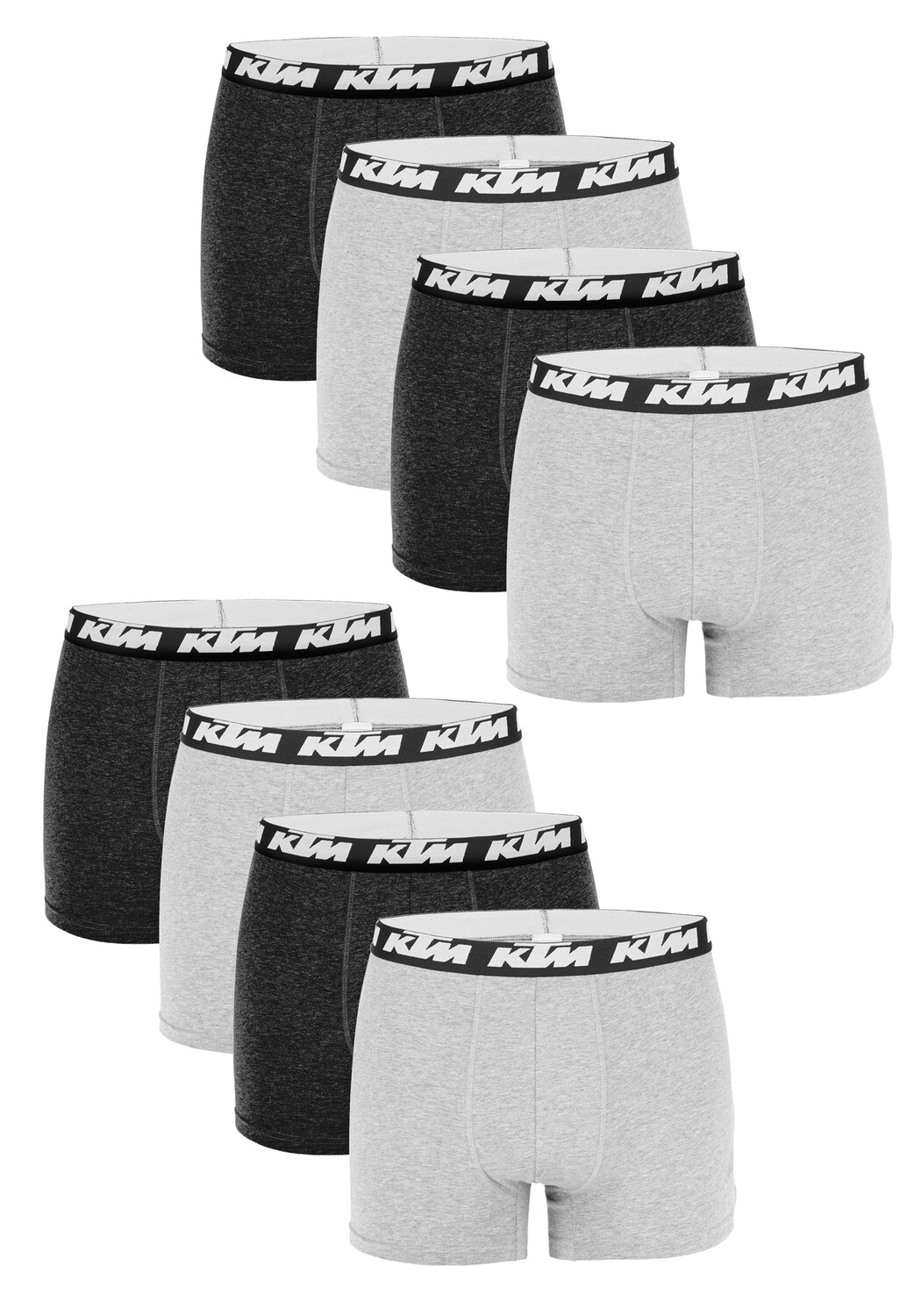 

Боксеры KTM s 8 шт Man Cotton, цвет Dark Grey/Light Grey