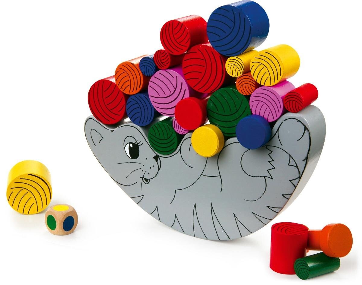

Маленькая нога Аркадная игра Балансирующий деревянный котенок Small Foot Design