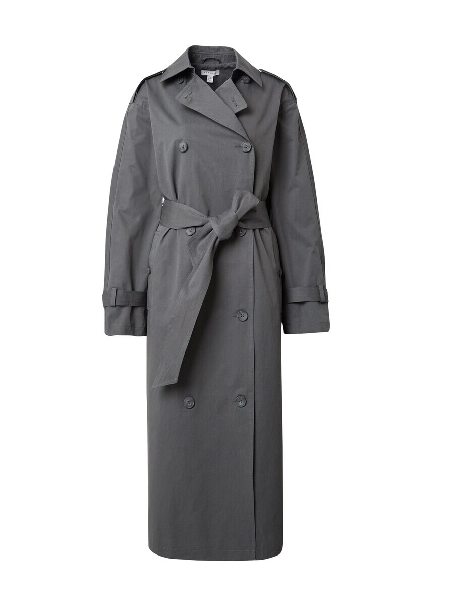 

Тренч TOPSHOP Between-Seasons Coat, графитовый