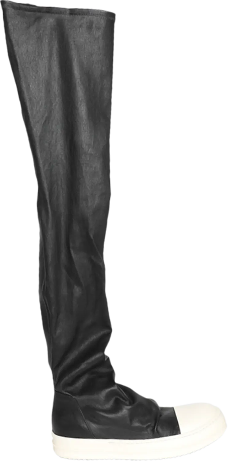 Кроссовки Rick Owens Wmns Lido Knee-High Stocking Sneaks 'Black Milk', черный