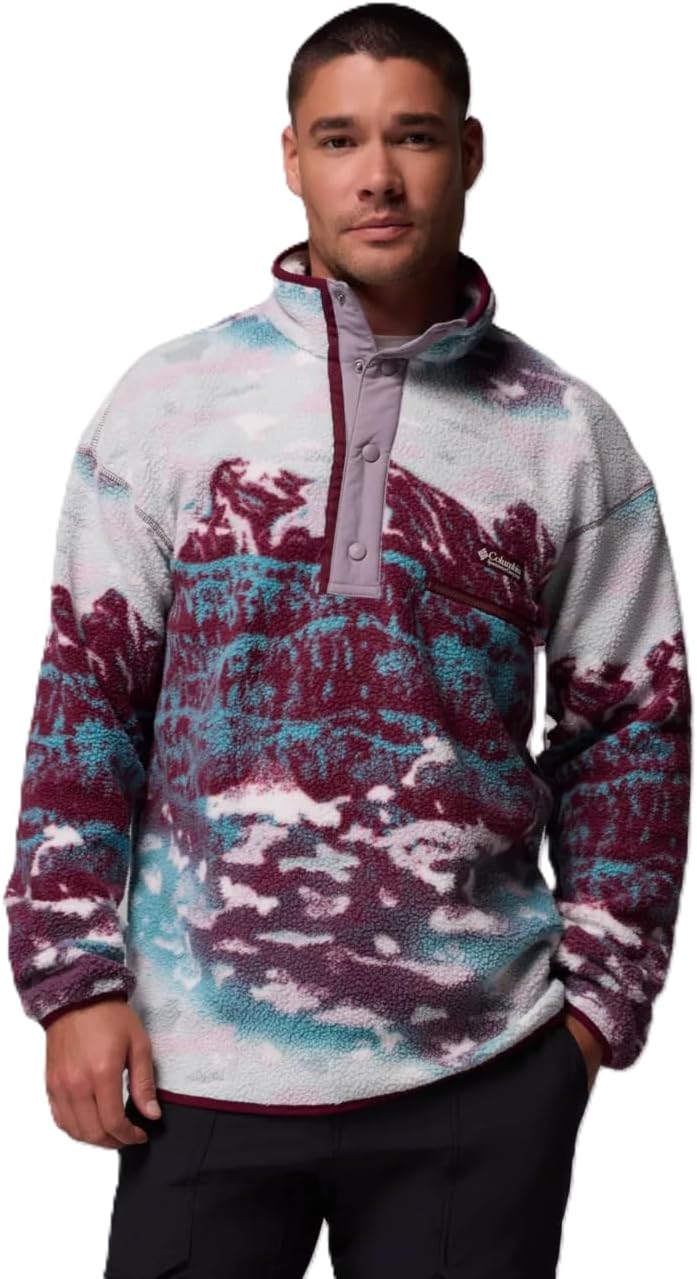

Мужская флисовая кофта Columbia Helvetia II Printed Half Snap, Rich Wine Sisters