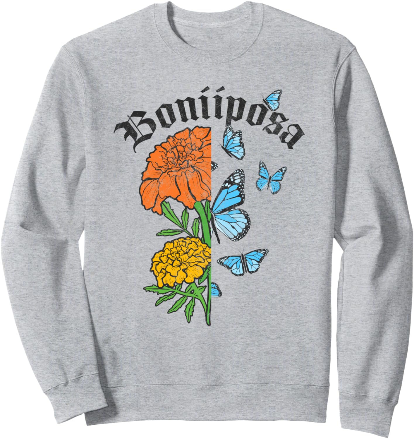 

Толстовка Bonita Mariposa Split Design Trendy Apparel, серый