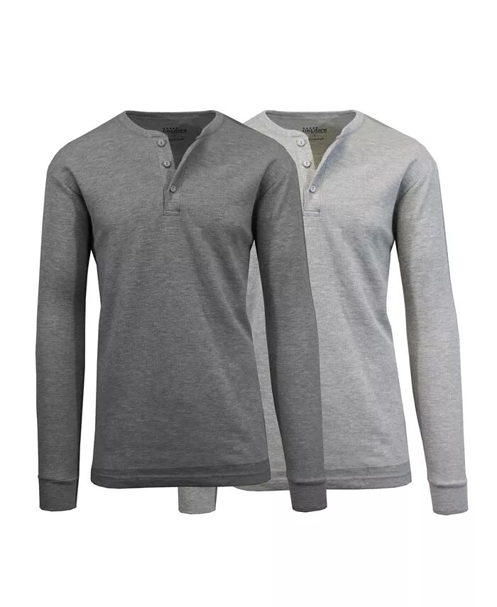 

Мужская термофутболка с длинным рукавом Henley, упаковка из 2 шт Galaxy By Harvic, мультиколор