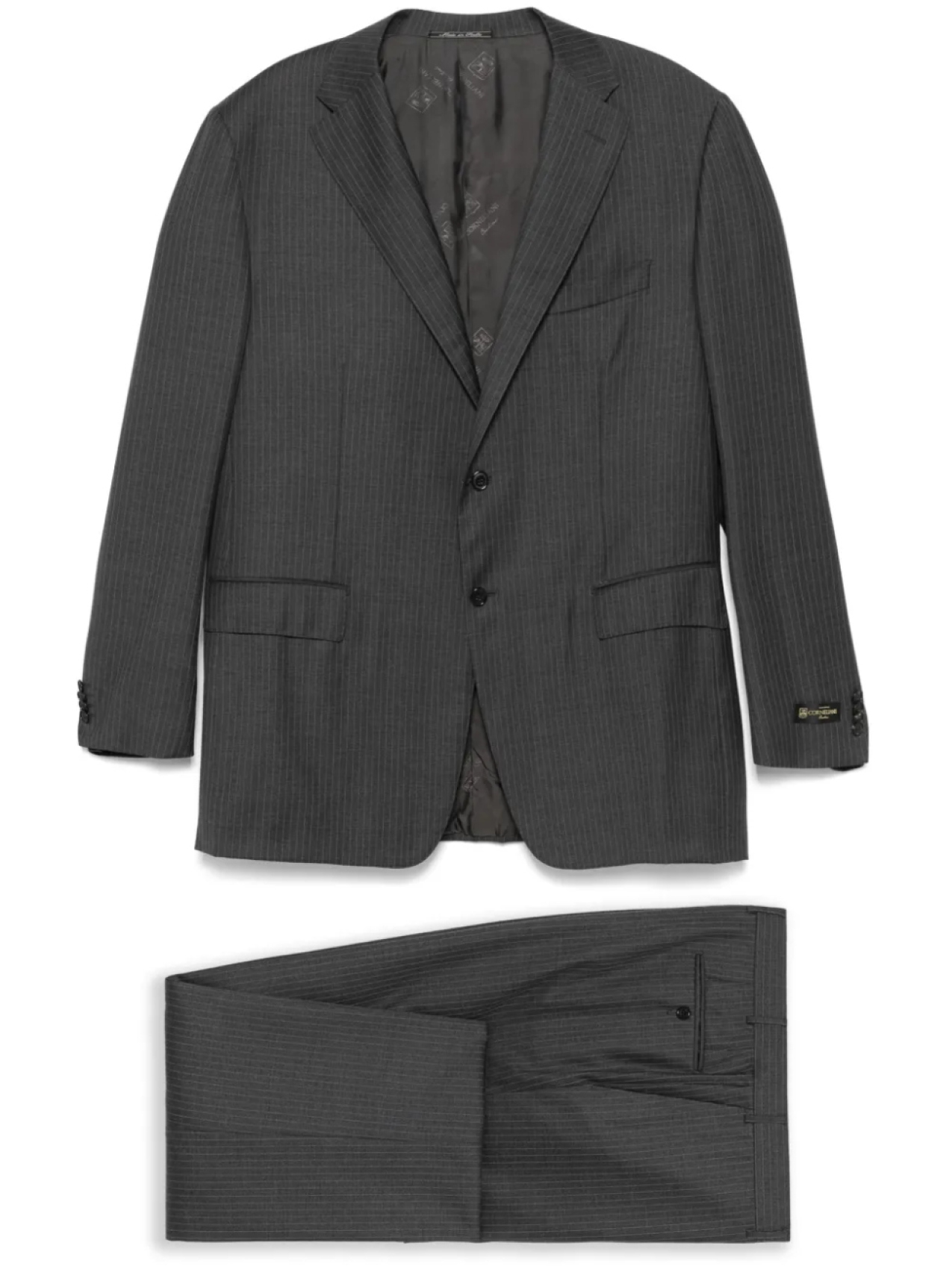

Костюм в тонкую полоску Corneliani, серый
