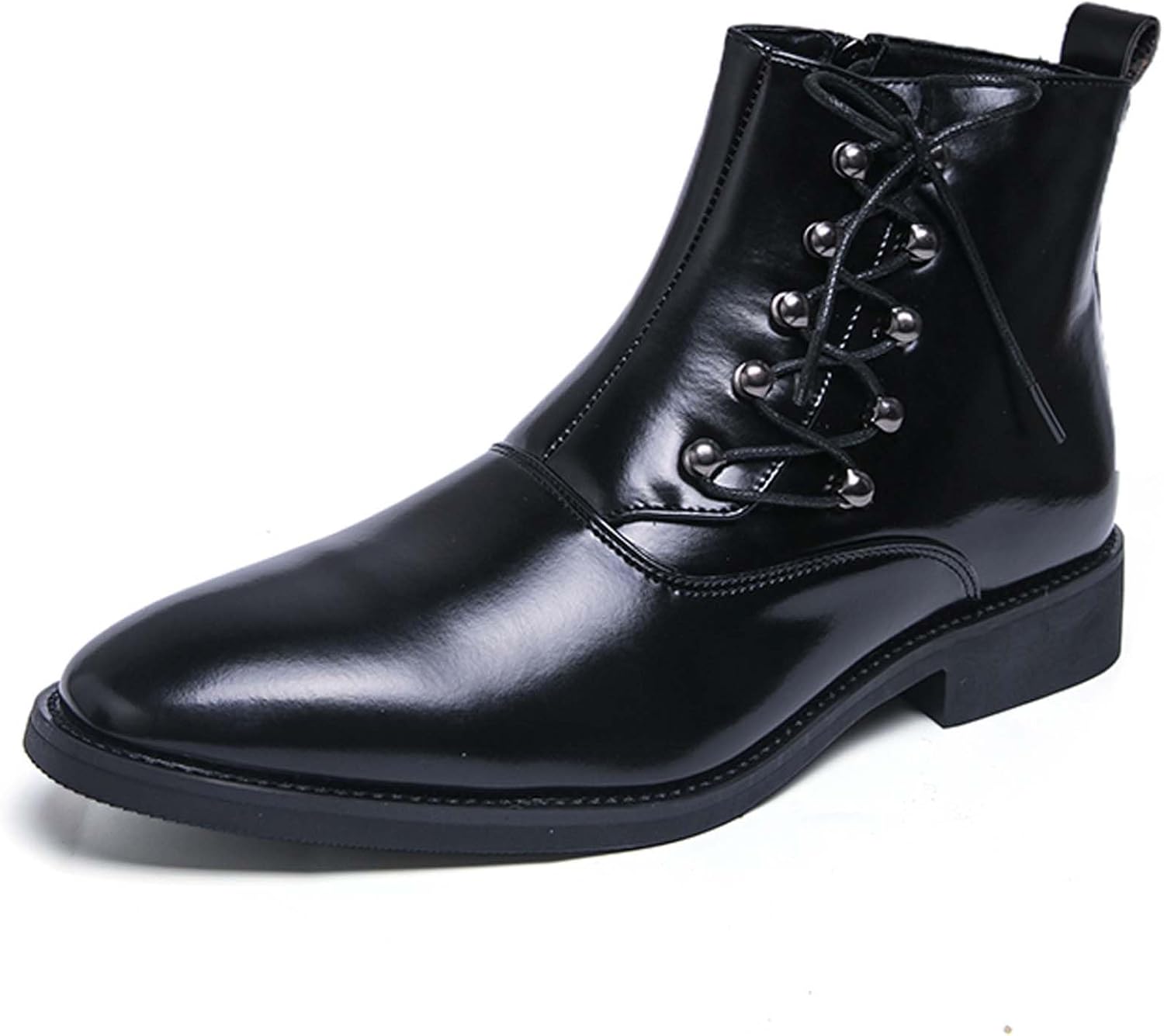 

Мужские ботинки челси, модный дизайн на шнуровке, городские, деловые, повседневные, формальные, противоскользящие, для ходьбы, работы, офиса, униформы, свадеб, банкетов, костюмов, вечерних нарядов, высокие кожаные ботинки Generic, черный