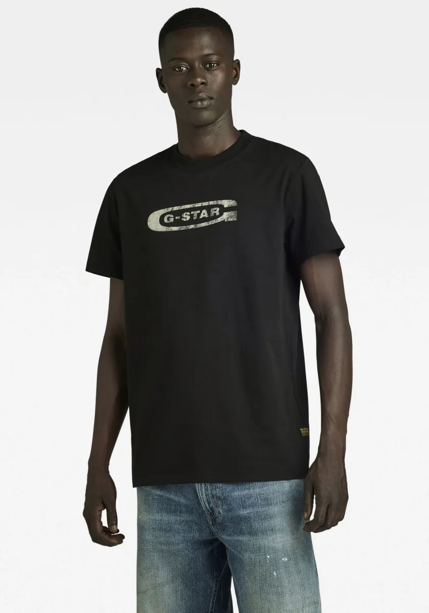 

Футболка G-Star RAW "Потертый логотип старой школы", черный