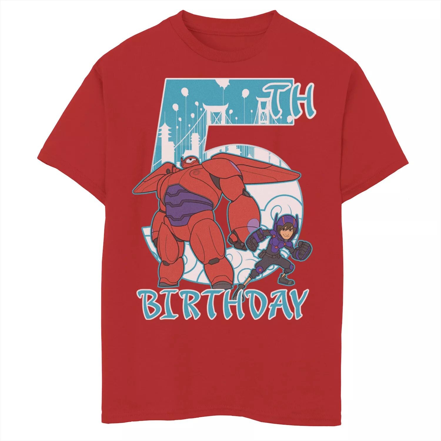 

Футболка с рисунком Disney's Big Hero 6 для мальчиков 8–20 лет Baymax Hiro на 5-летие Хиро Disney