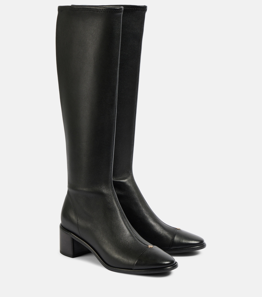 Кожаные сапоги до колена Tory Burch, Perfect Black