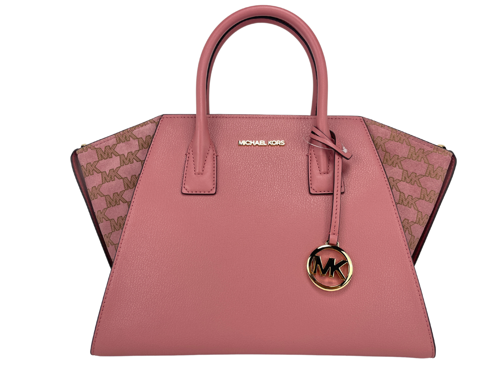 

Сумка-портфель через плечо Avril Large Rose Signature из кожи с застежкой-молнией Michael Kors