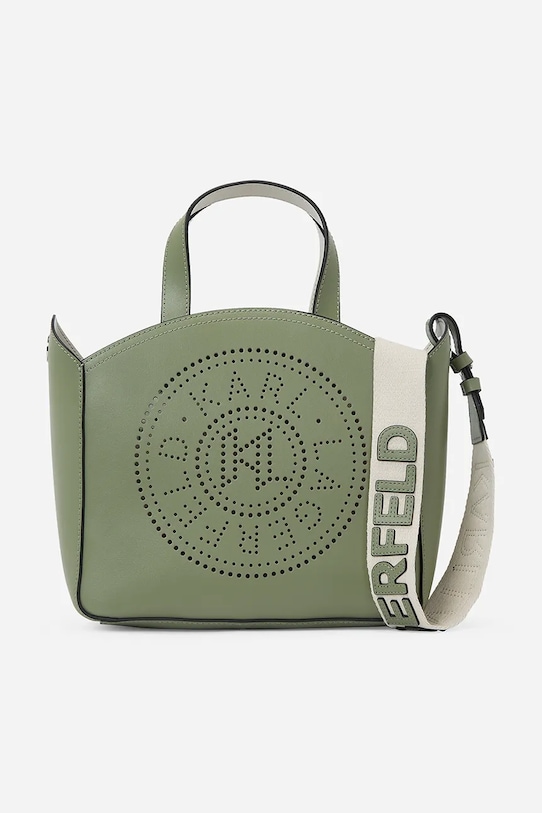 

Кожаная сумка Karl Lagerfeld, зеленый