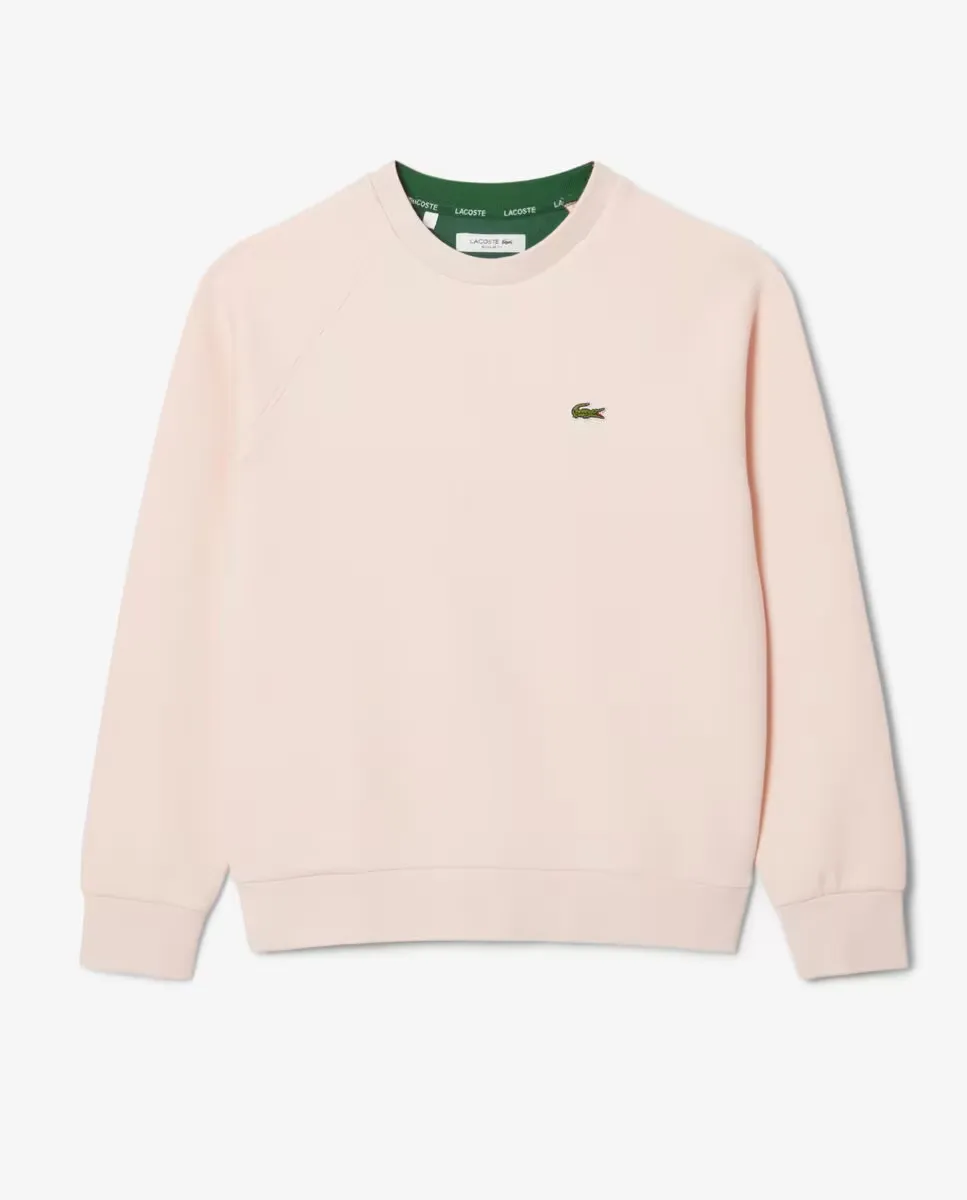 

Женская толстовка из пике с круглым вырезом Lacoste, розовый