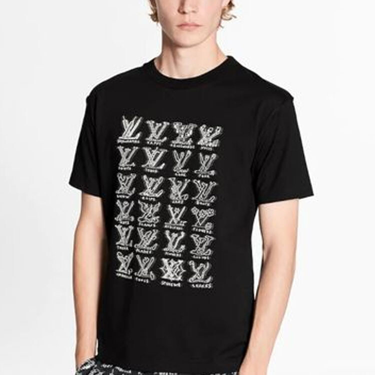 Футболка мужская Louis Vuitton with Logo, черный — фото 2