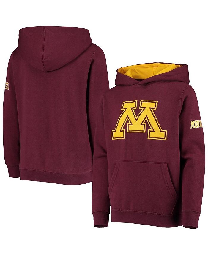 

Пуловер с капюшоном и большим логотипом Big Boys Minnesota Golden Gophers Stadium Athletic, красный