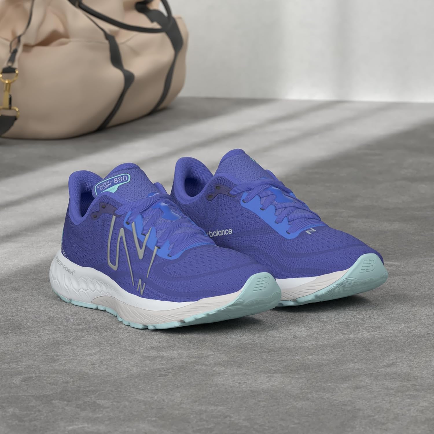Мужские кроссовки для бега New Balance Fresh Foam X 880 V13, синий/бирюзовый — фото 2