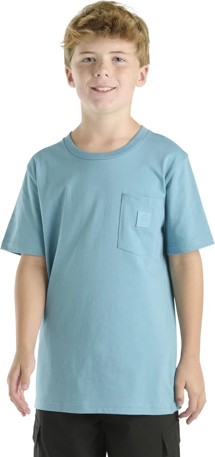 Детская футболка с карманом Carhartt, цвет Adriatic Blue (Tonal)