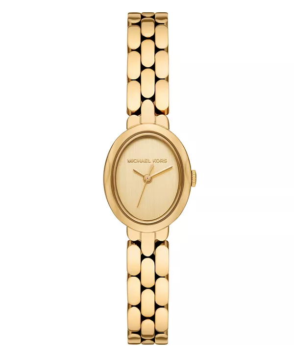 

Женские модные трехстрелочные часы из нержавеющей стали золотистого оттенка, 21 мм Michael Kors, gold-tone