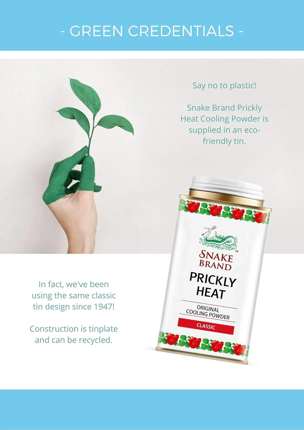 Охлаждающая присыпка Snake Brand Prickly Heat, 140 г, упаковка 6 шт. Snake Brand — фото 4