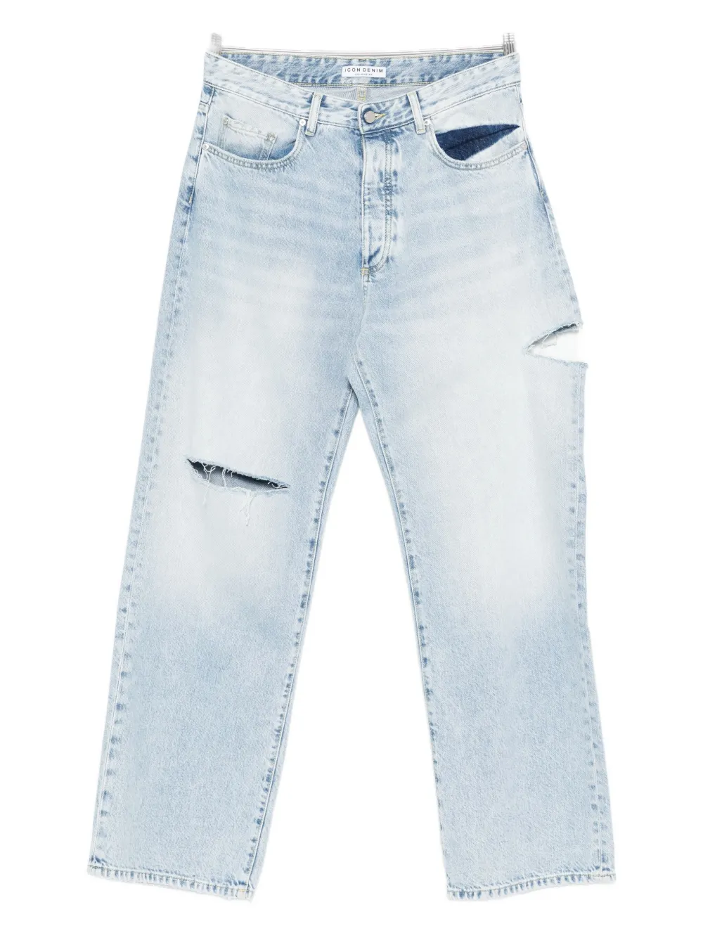 

Потертые джинсы ICON DENIM, синий
