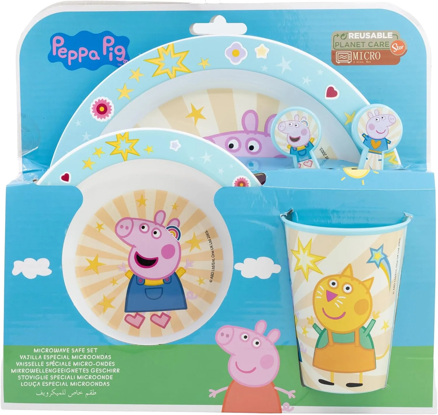 Peppa Pig 41260 набор из 5 предметов — детская посуда многоразового использования для микроволновки Stor — фото 2