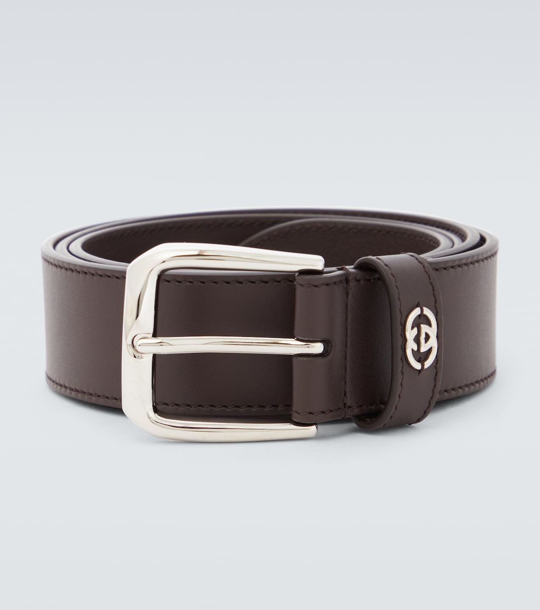 

Кожаный ремень Interlocking G Gucci, Cocoa