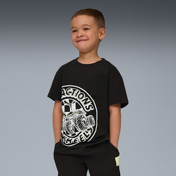 

Футболка с графическим принтом для маленьких детей Puma X Hot Wheels Monster Trucks, черный